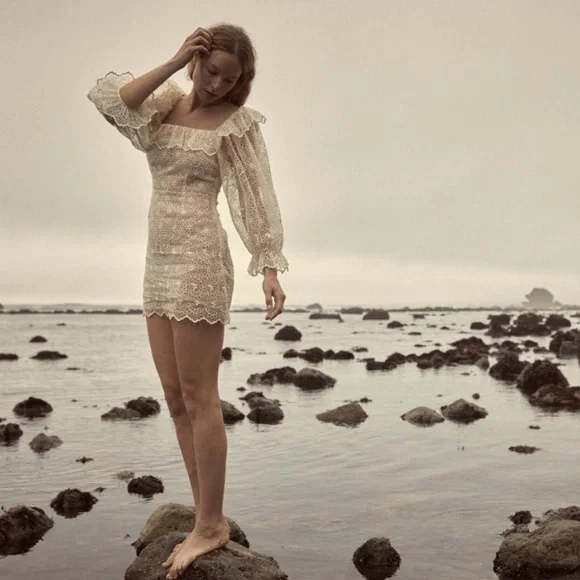 NWT Doen Franique Dress in Magnolia - Picture 2 of 9